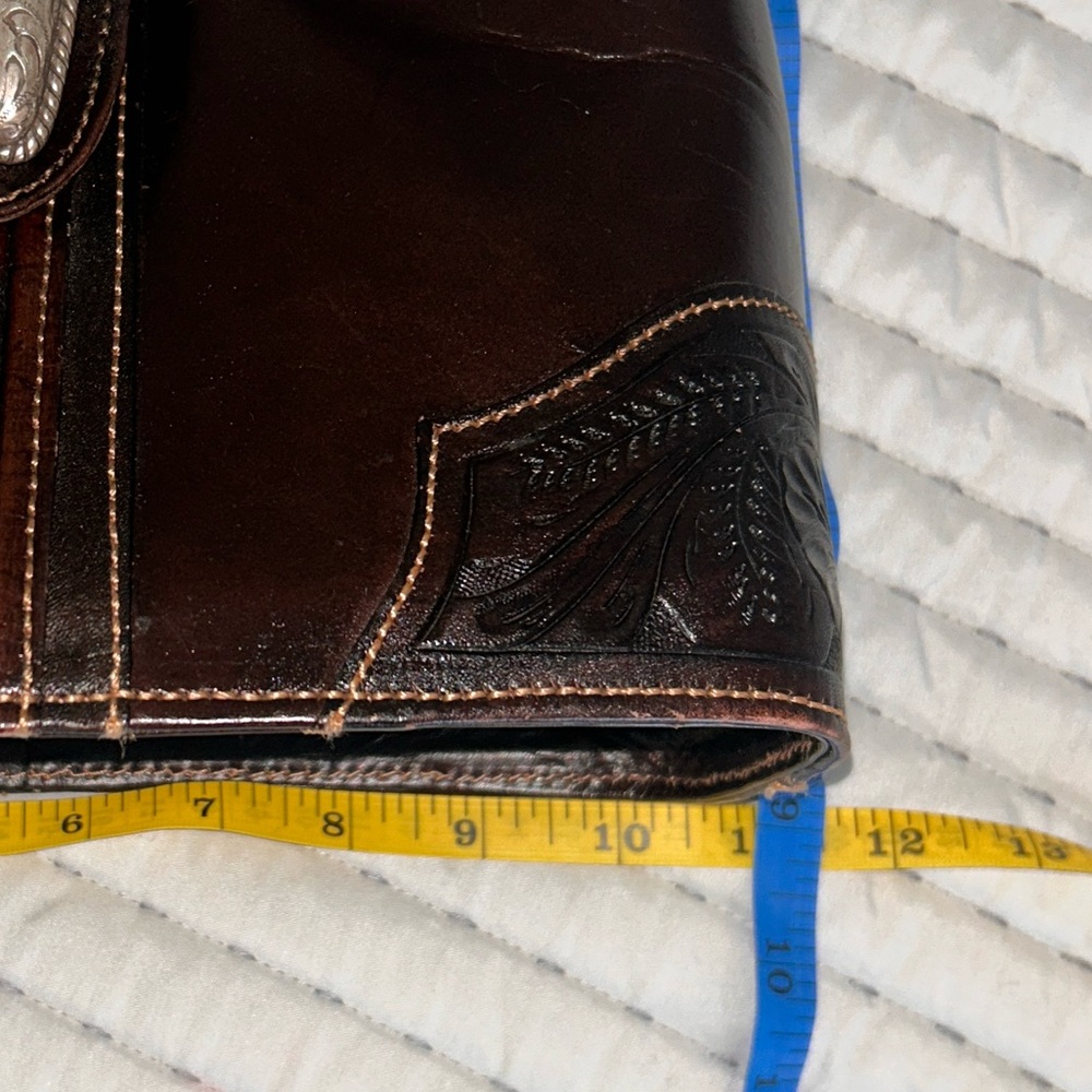American West Brown Leather Shoulder Bag - Picture 13 of 13